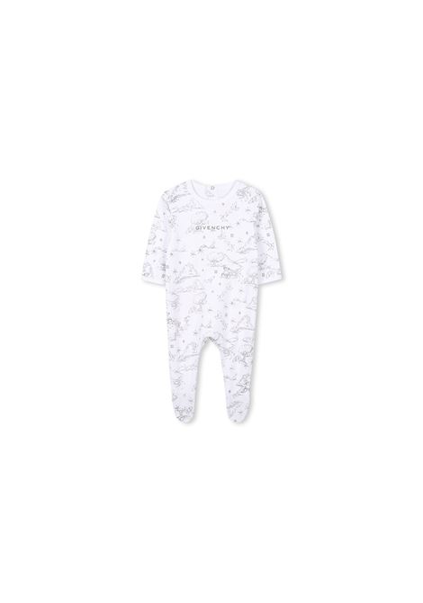 Set Pigiama, Bavaglino e Berretto Con Stampa GIVENCHY KIDS | H30613M01